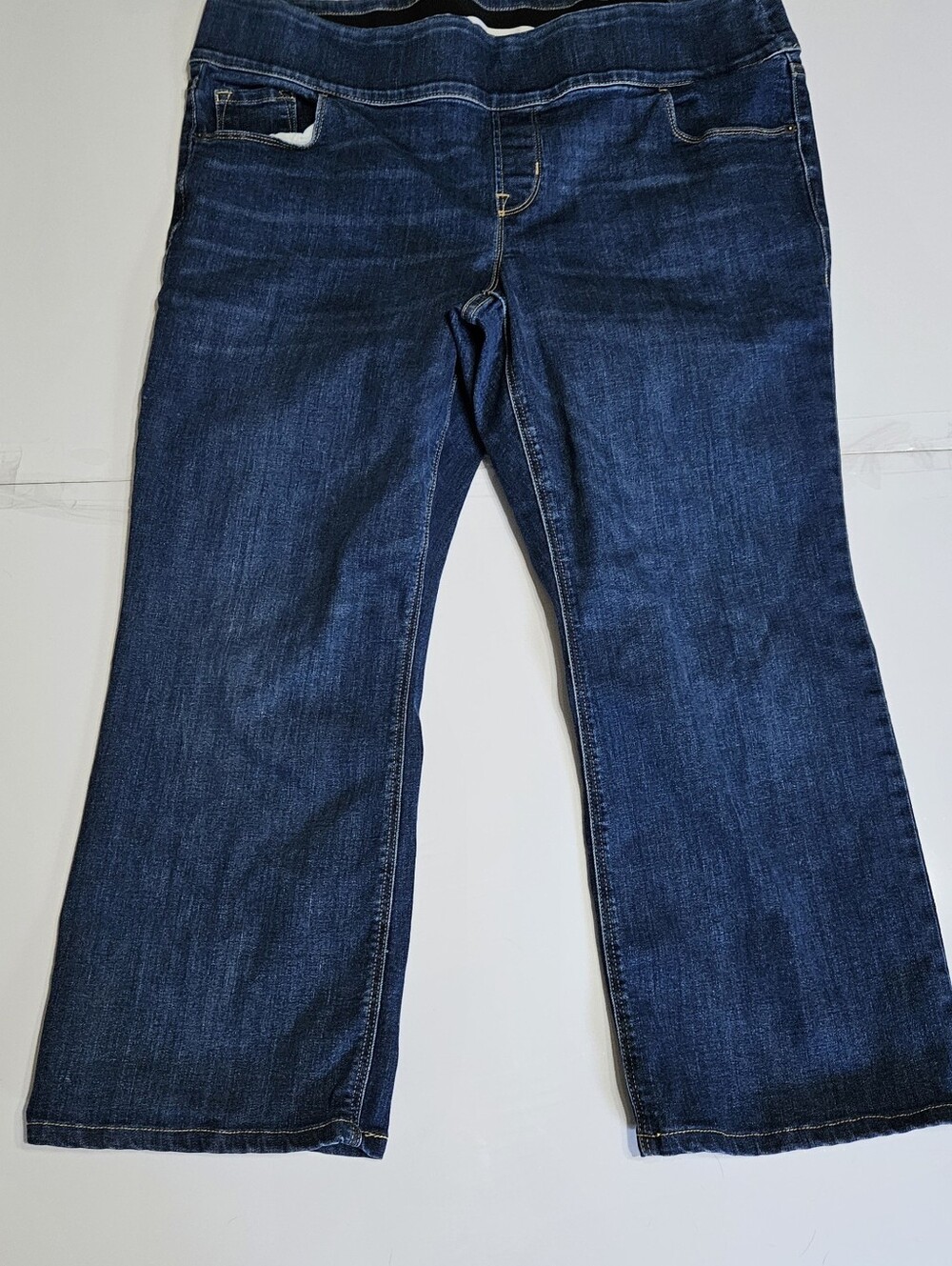 Womens Old Navy Boot-Cut Stretch Blue Denim Jeans Size 22 Pull On